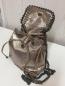 Preview: Handtasche Damentasche - Echt Leder - metallicfarben bronze - Made in Italy